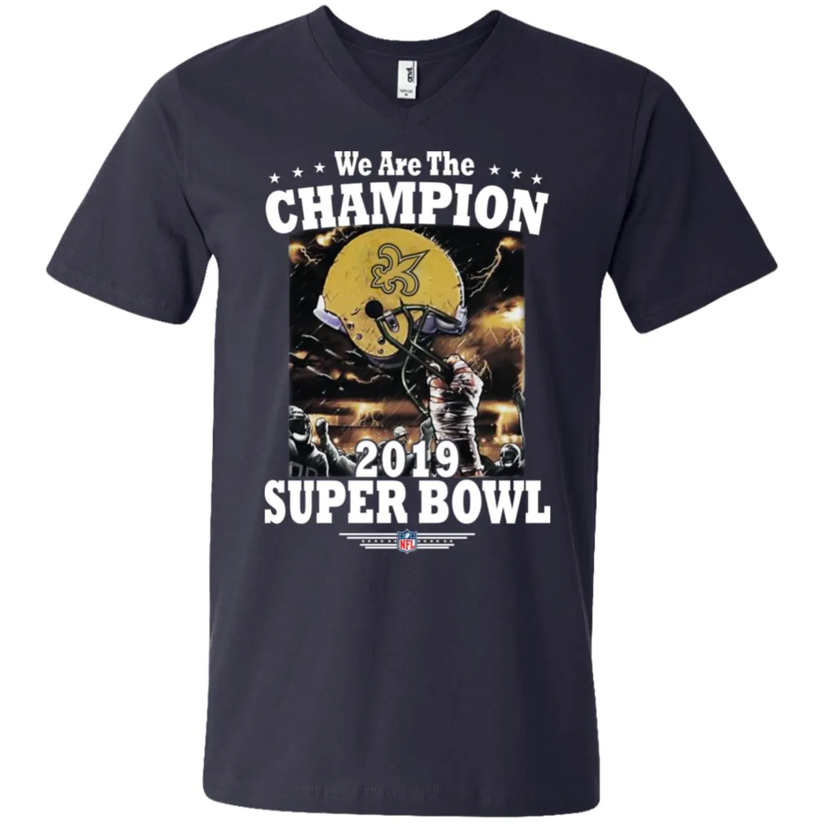 Nfl – New Orleans Saints We Are The Champion 2019 Super Bowl Football Men V-Neck T-Shirt