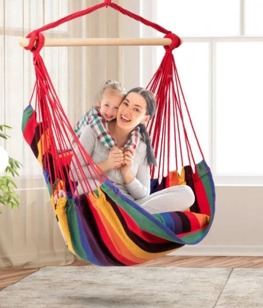 Outdoor Porch Yard Deluxe Hammock Rope Chair