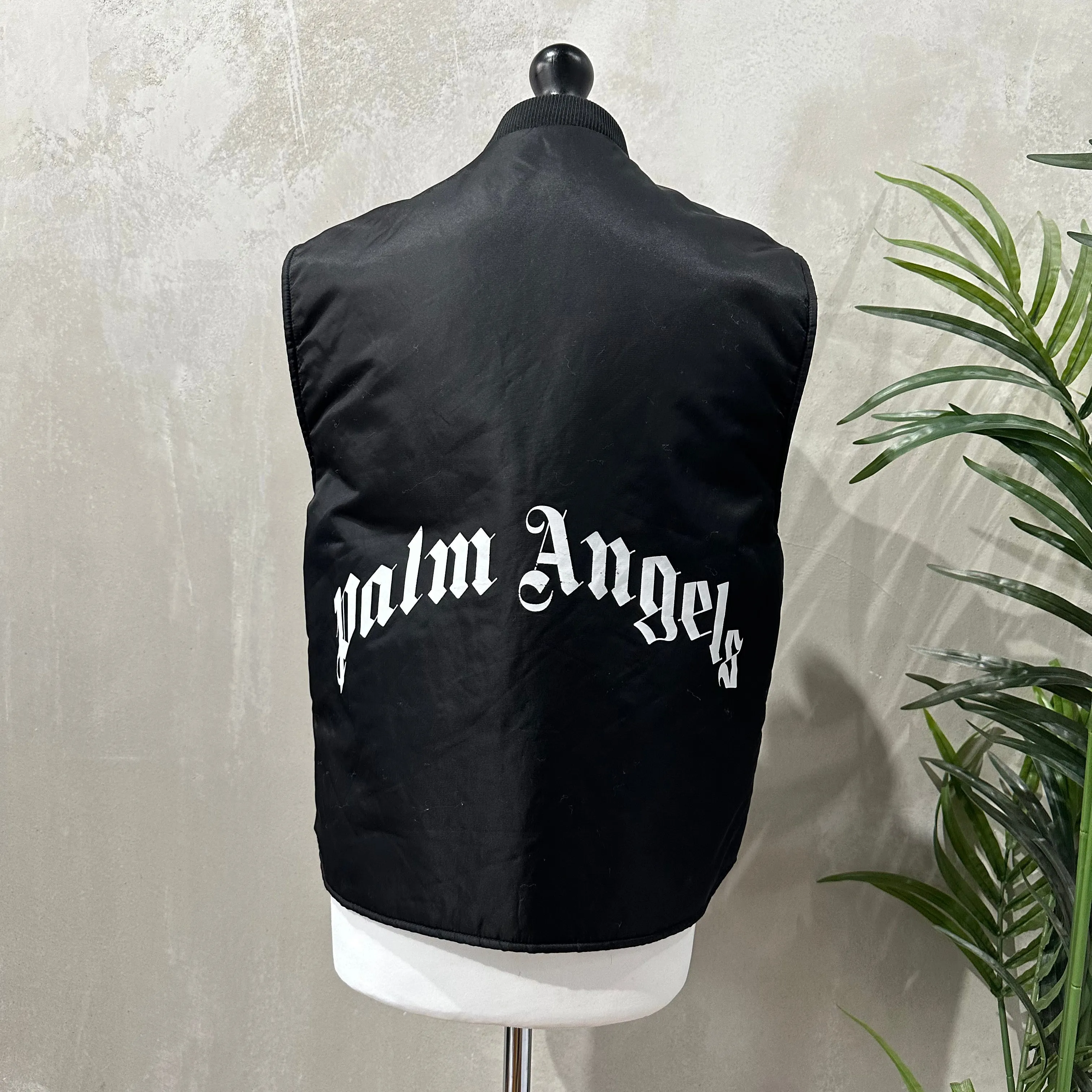 Palm Angels Curved Logo Gilet  - M - Black