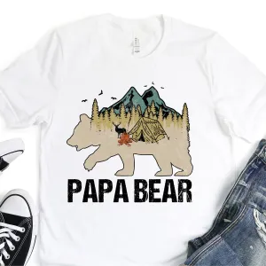 Papa Bear - Father's Day Graphic T-Shirt -  T-shirt T-Shirt For Dad