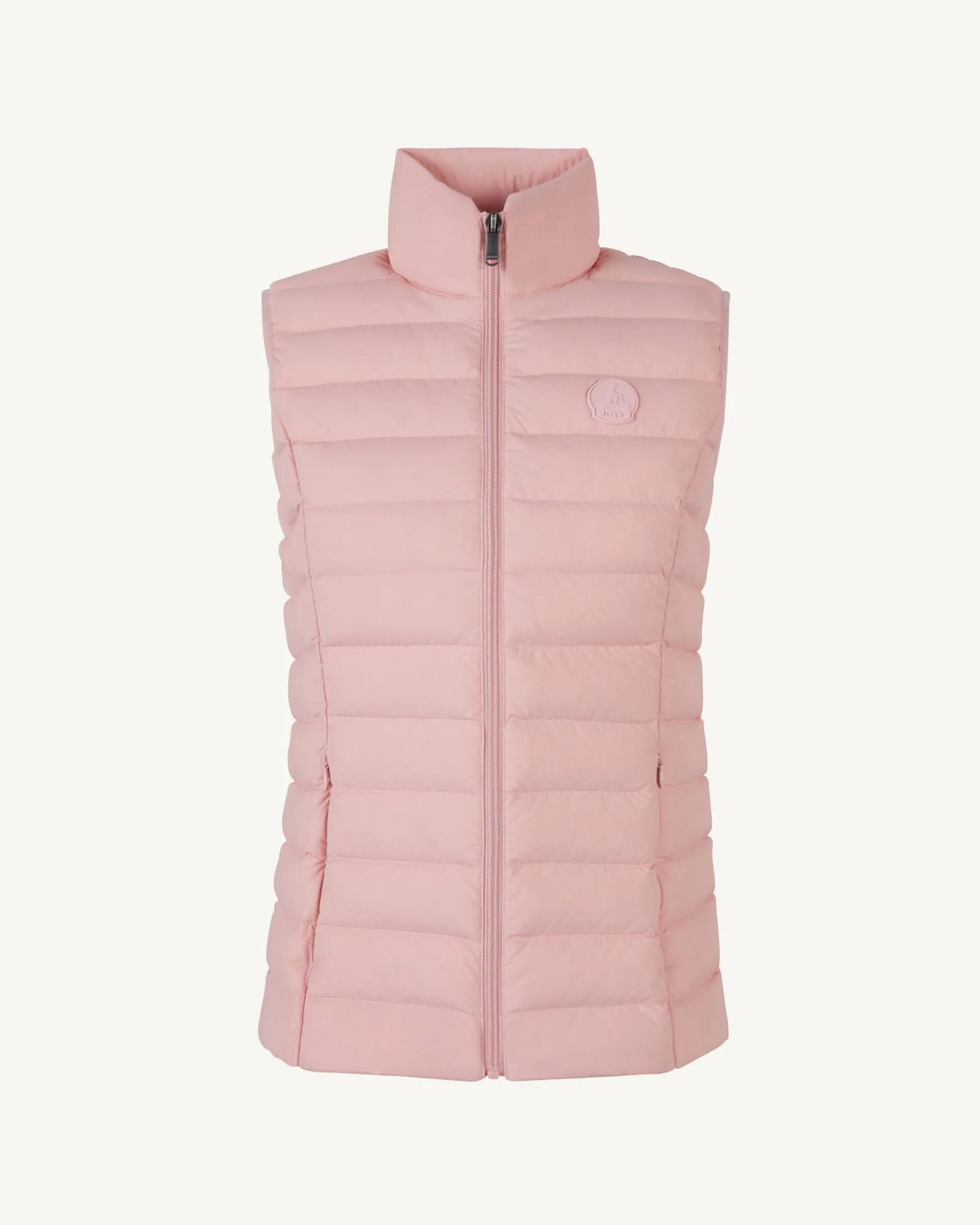 Peach pink Grenada stretch sleeveless puffer jacket