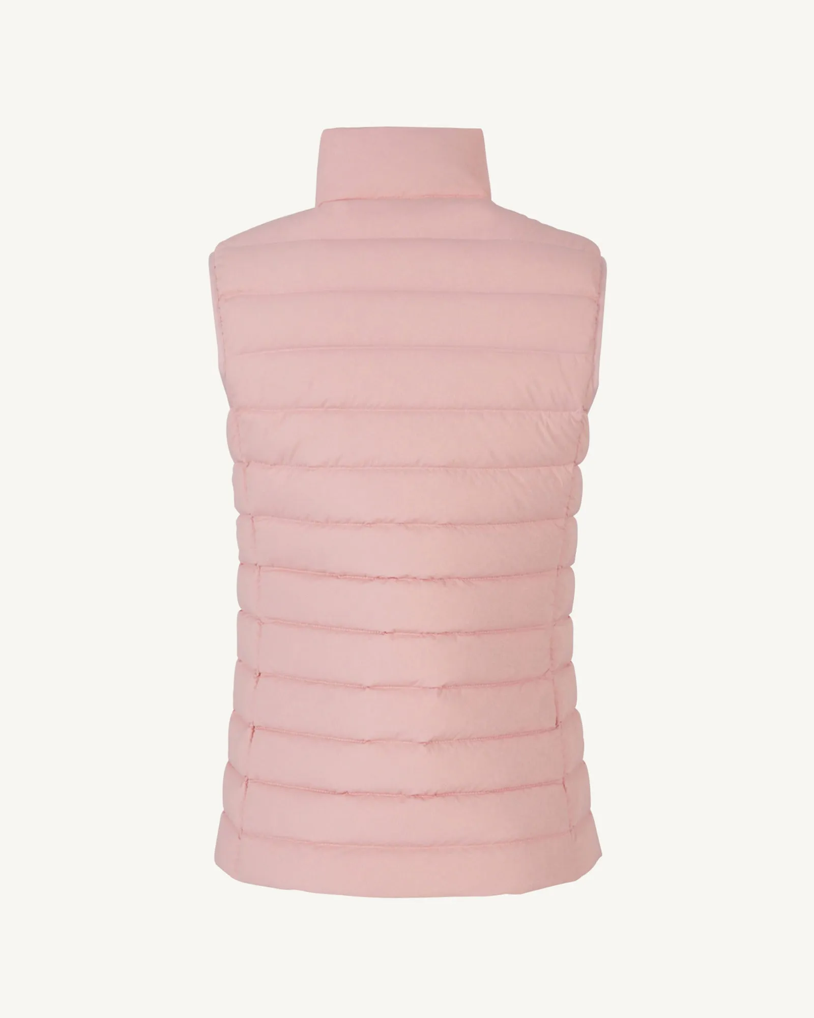 Peach pink Grenada stretch sleeveless puffer jacket