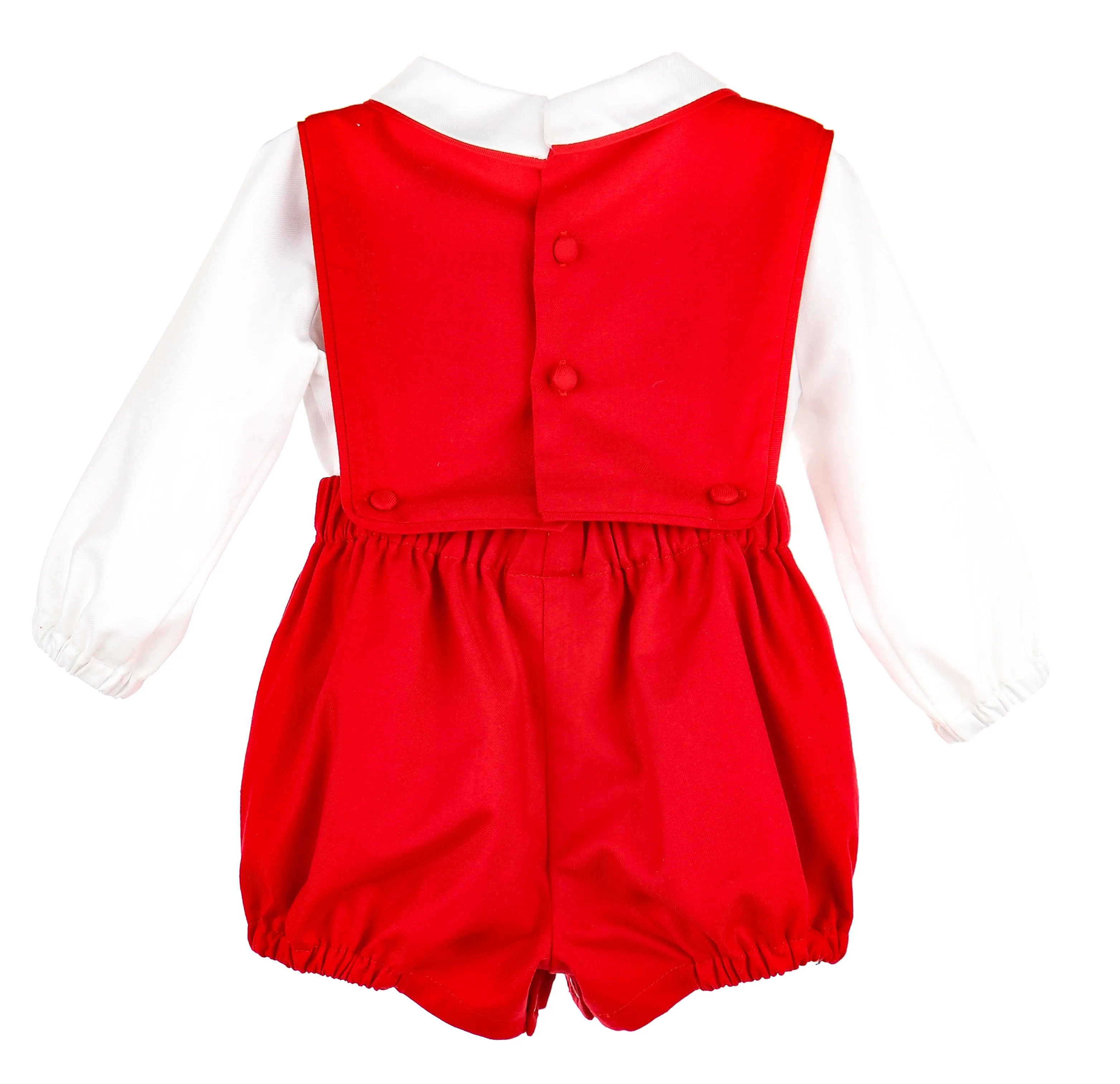 Red Holiday Overall Set