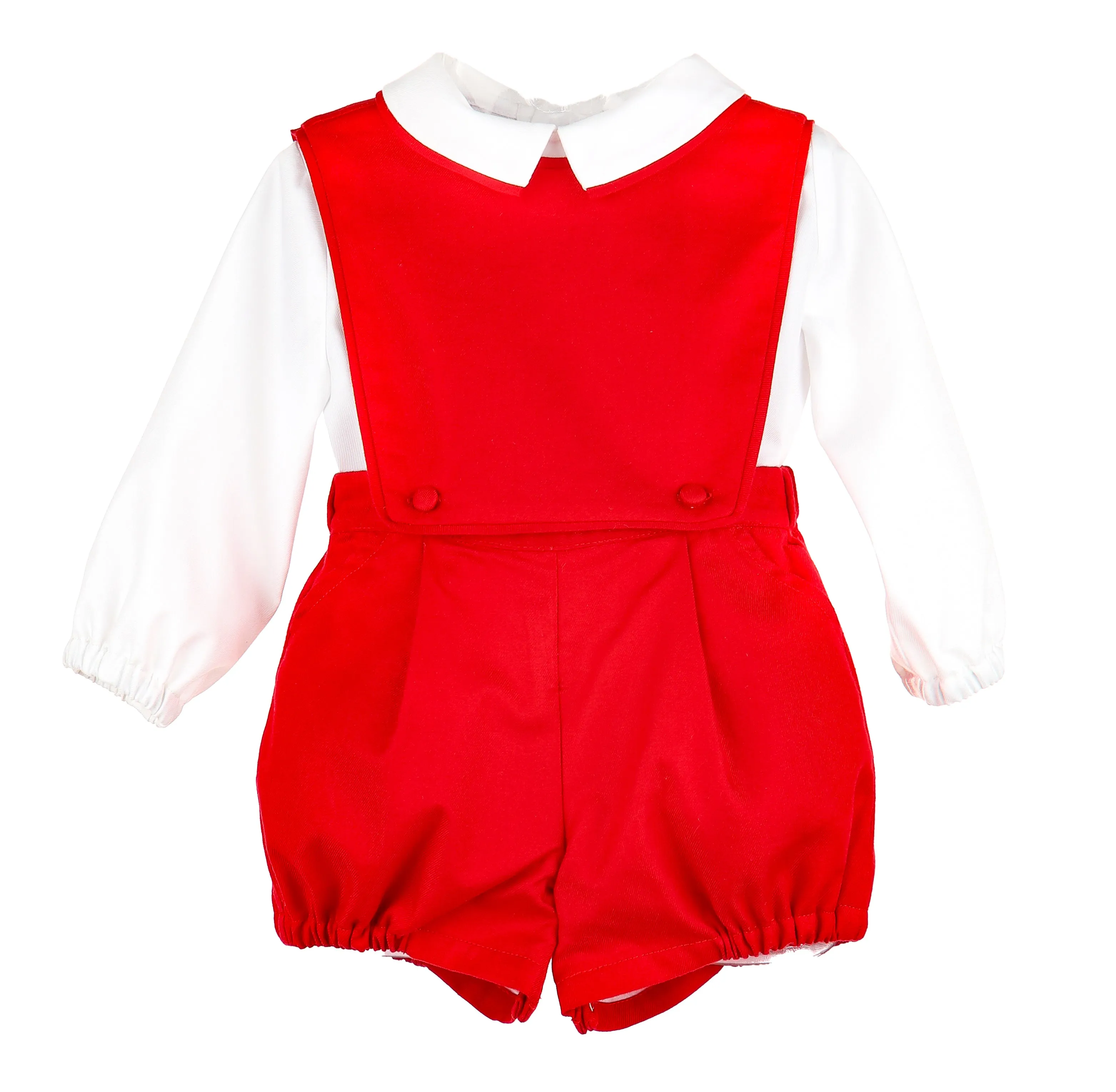 Red Holiday Overall Set