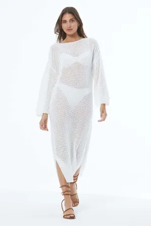 Santorini Crochet Dress // Bone ~ NO RETURNS