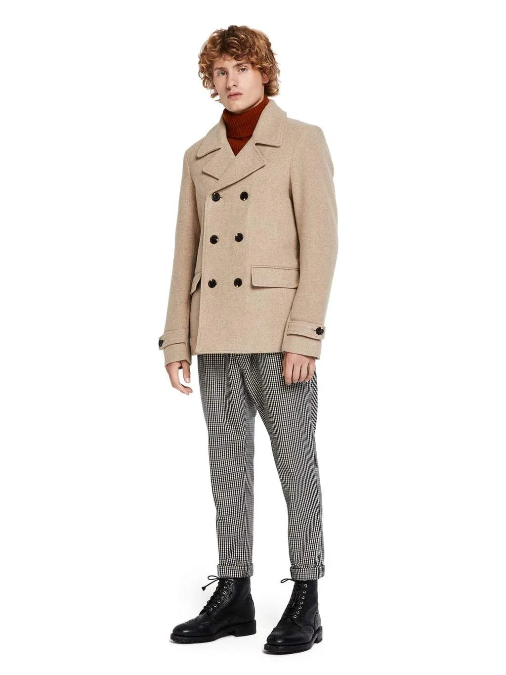 Scotch & Soda - Classic Pea Coat in Camel