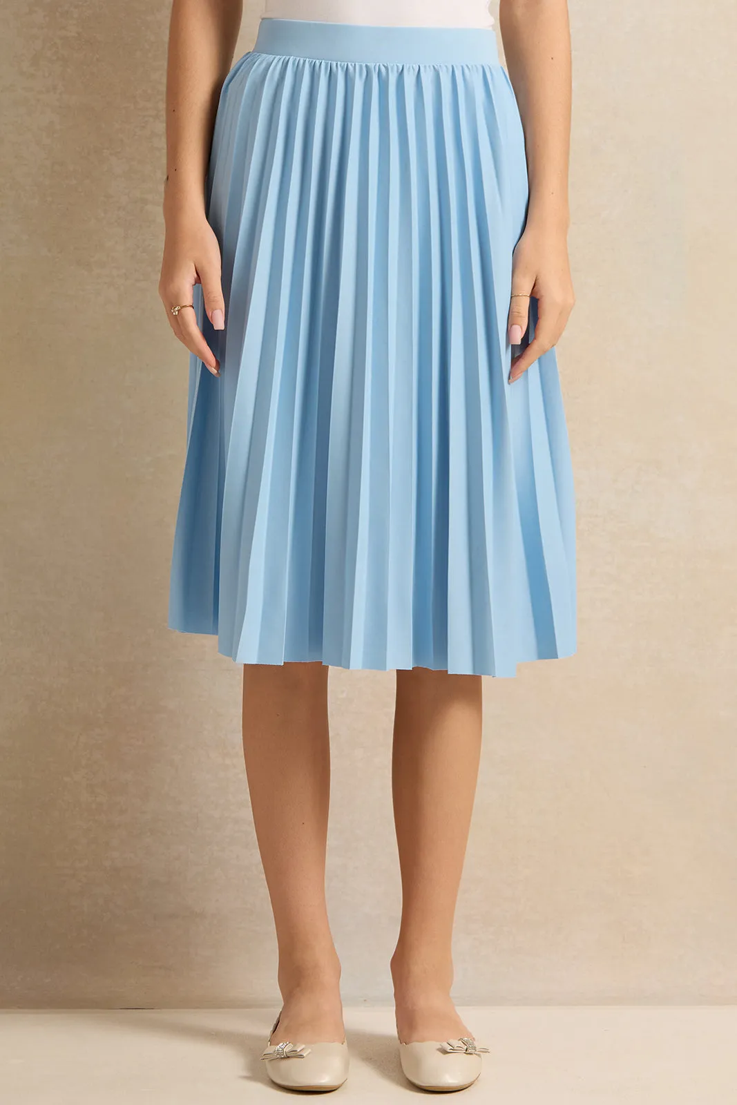 Senior Girls Blue Pleated Skirt