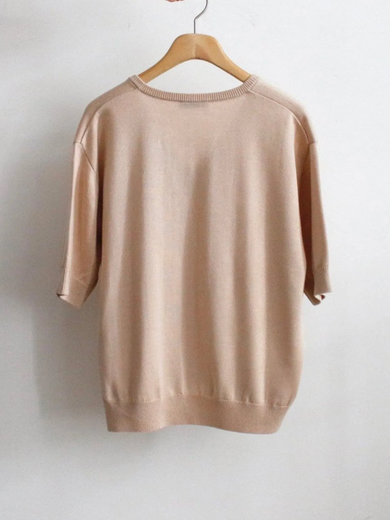 SILK BAMBOO V-NECK KNIT