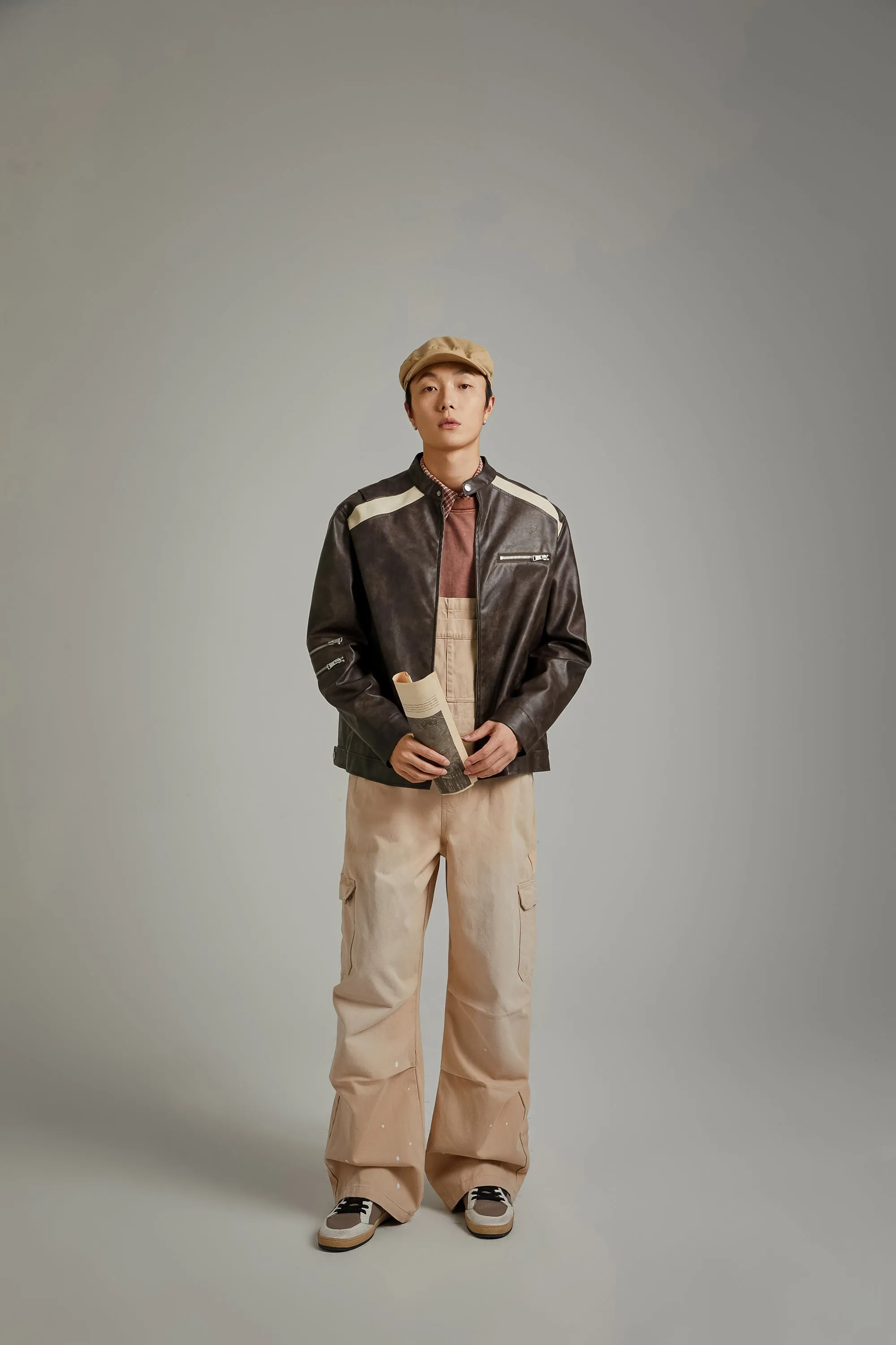 Simple Cargo Overall Pants