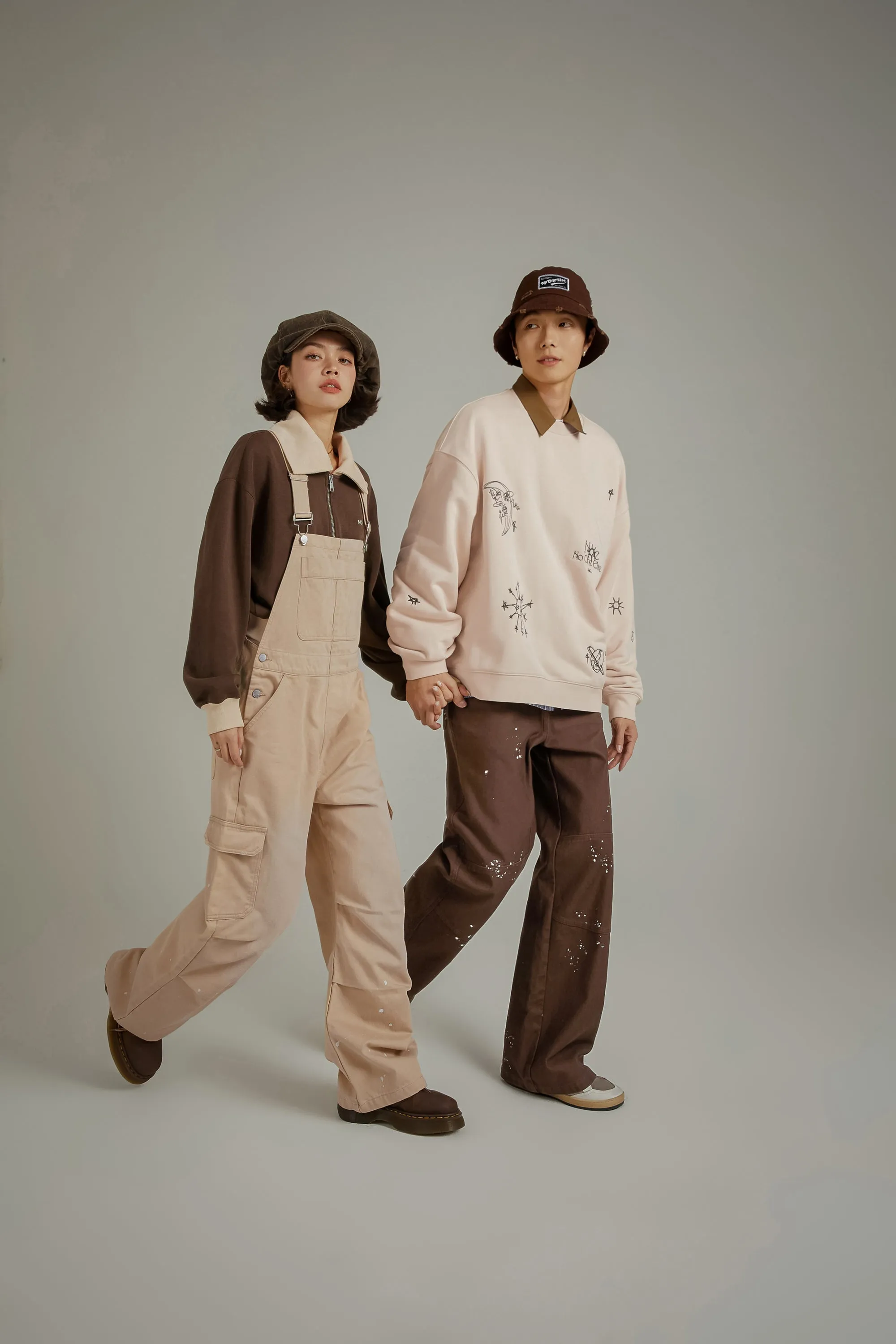 Simple Cargo Overall Pants