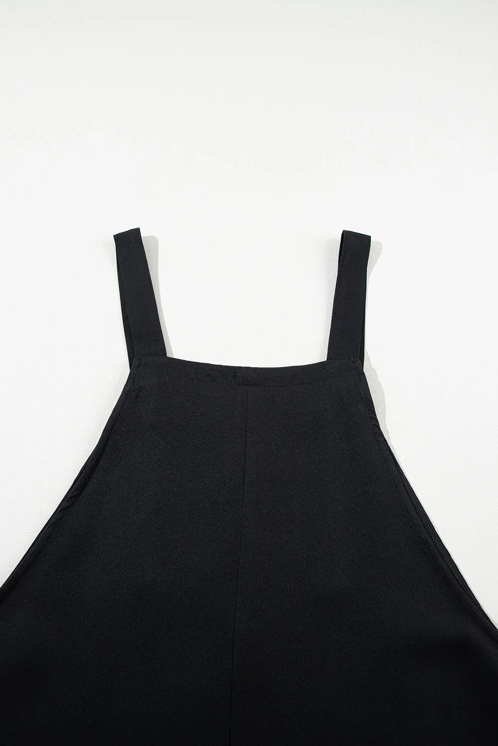 Sleeveless Overall Black Denim Jean Dress