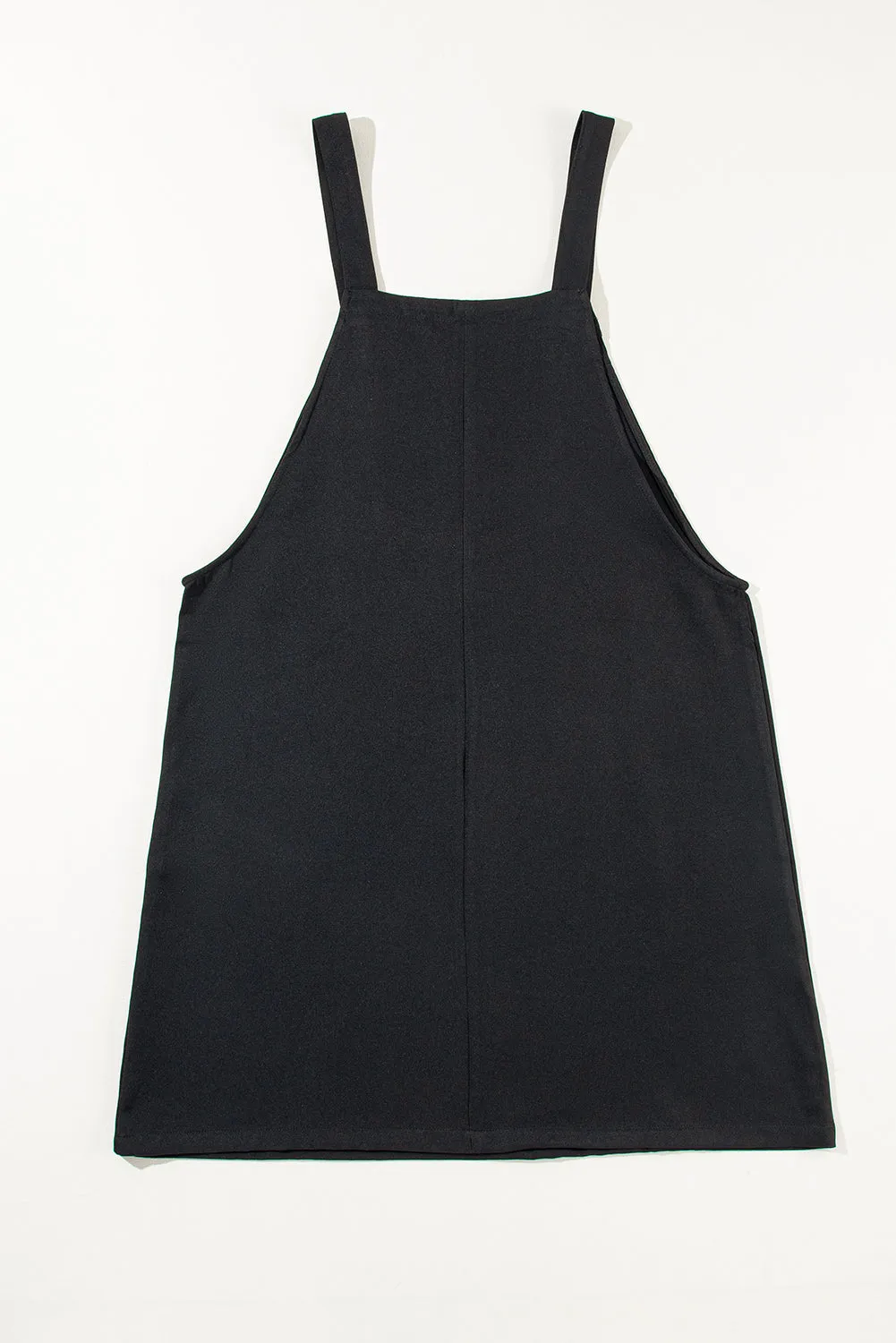 Sleeveless Overall Black Denim Jean Dress