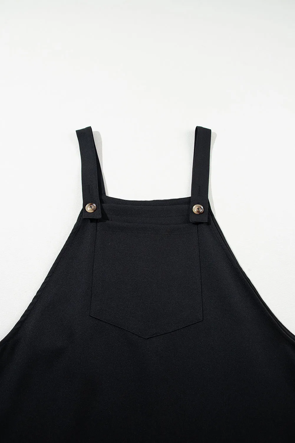 Sleeveless Overall Black Denim Jean Dress