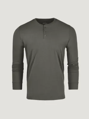 Stone Green Long Sleeve Henley FINAL SALE