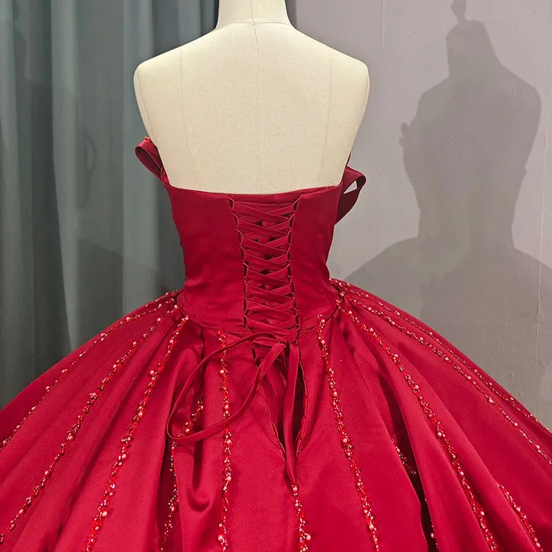 Strapless Quinceañera Dress Ball Gown Pleat