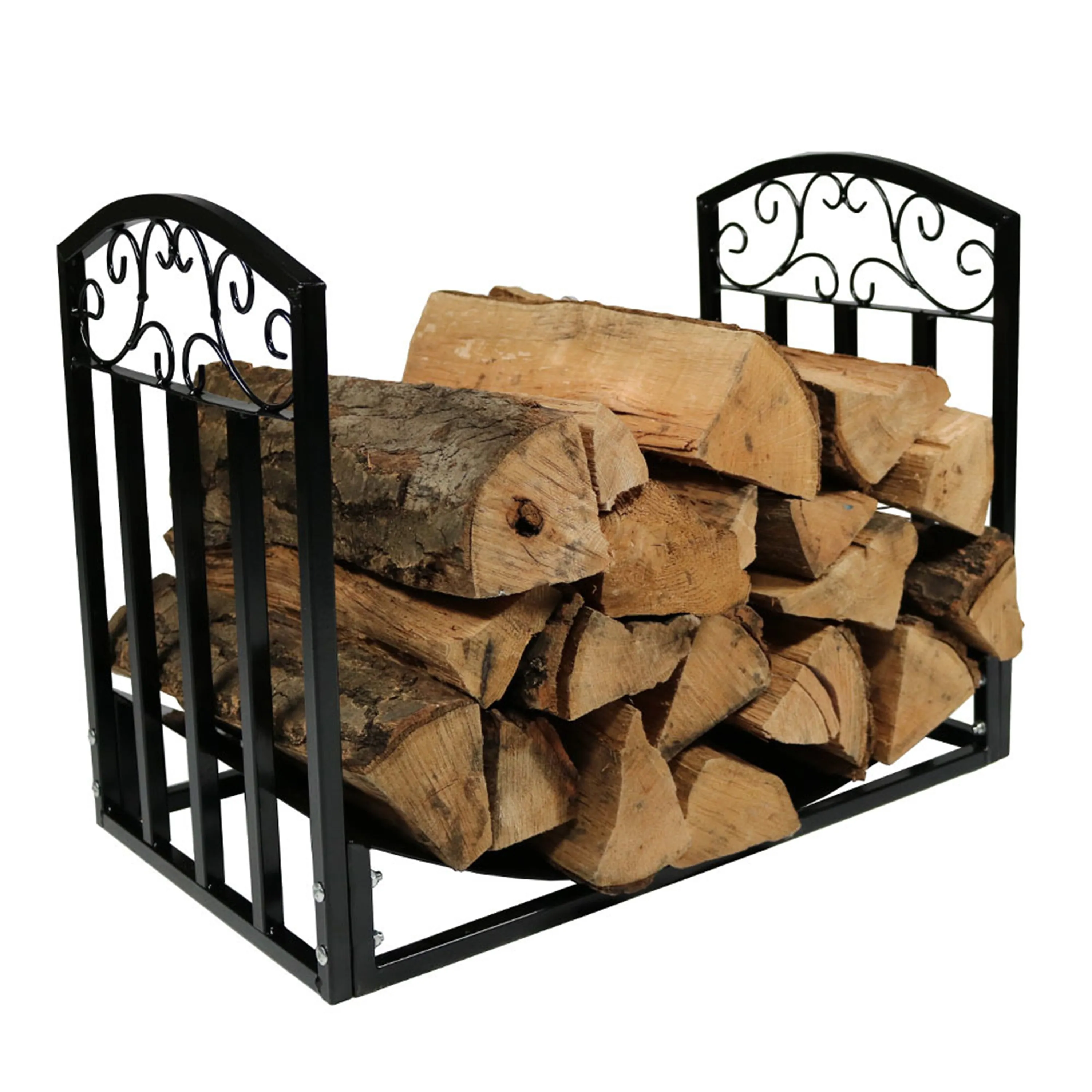 Sunnydaze 2' Indoor/Outdoor Decorative Fireplace Log Holder