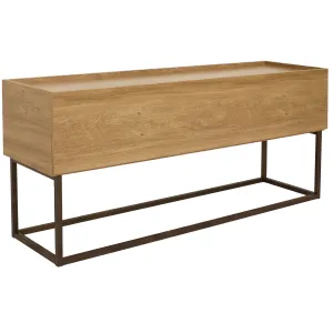 Sunnydaze Industrial Console Table - Brown - 54.75 in