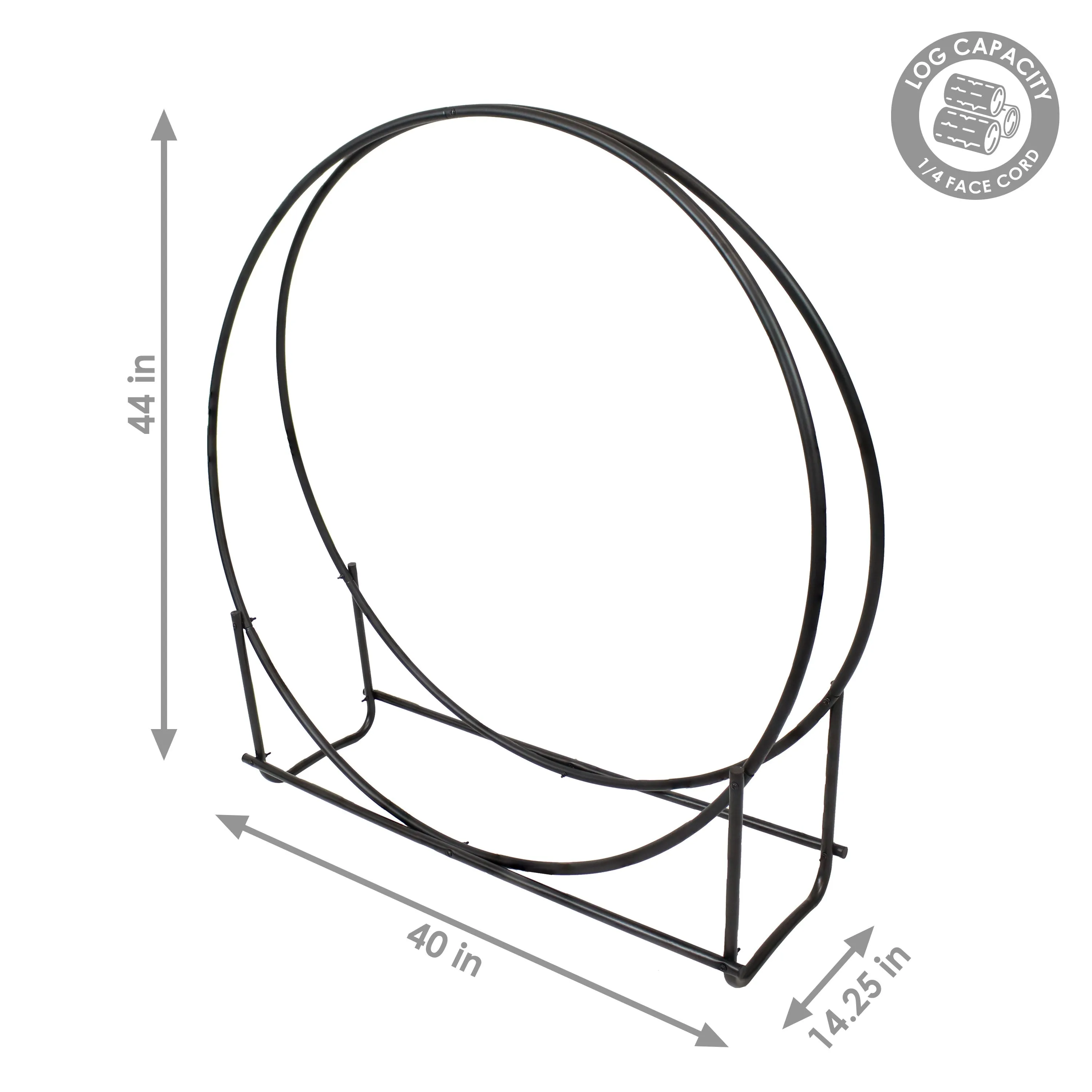 Sunnydaze Outdoor Round Firewood Rack