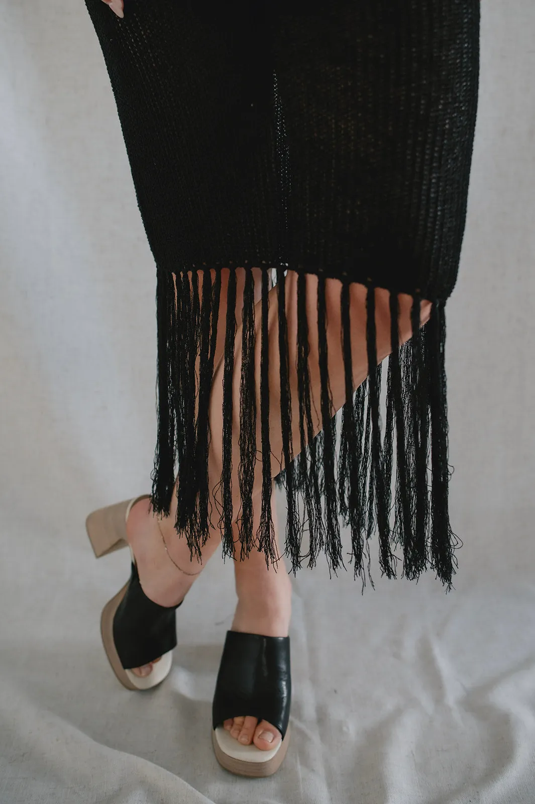 The Mila Knitted Fringe Dress