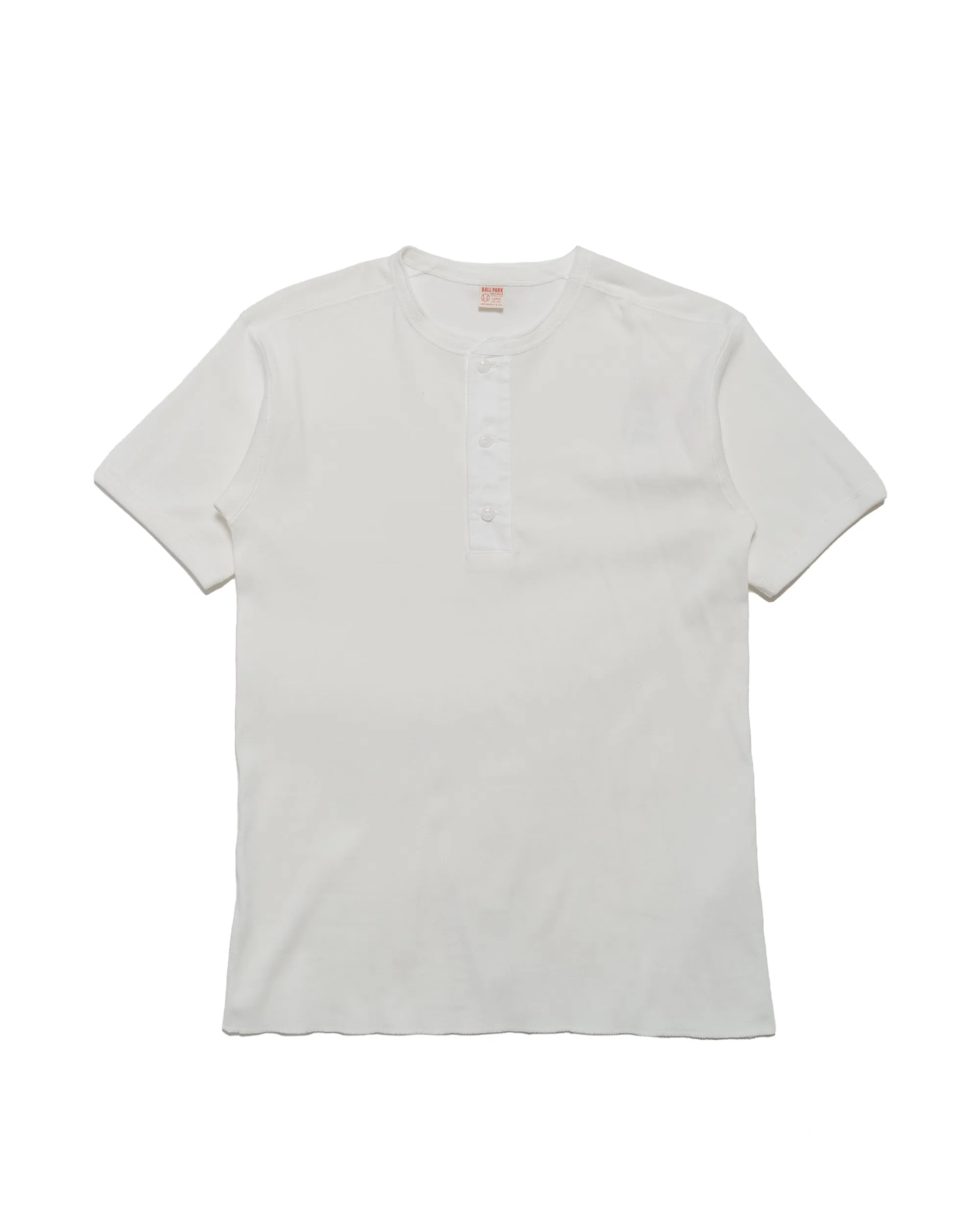 The Real McCoy's MC23022 Union Henley Undershirt S/S White