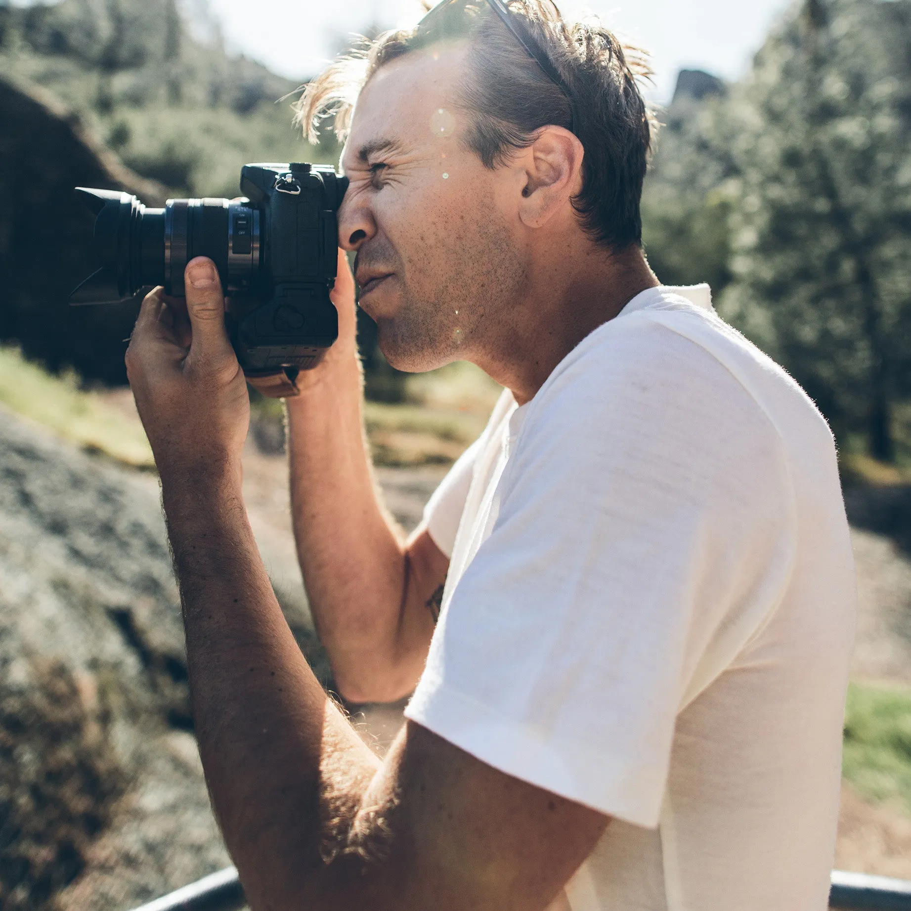 The Short Sleeve Henley in Natural Merino