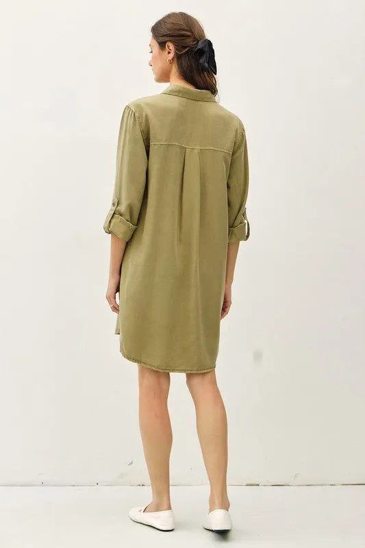 Totally Tencel Henley Dress