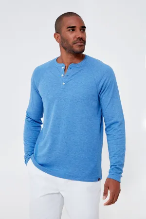 Ultra Marine Heather Cloud Long Sleeve Henley